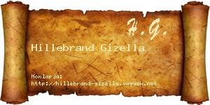 Hillebrand Gizella névjegykártya