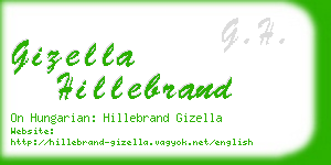 gizella hillebrand business card